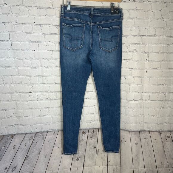 American Eagle Hi Rise Jegging Jeans Womens 10 Super Stretch Legging Denim AE - Picture 7 of 11